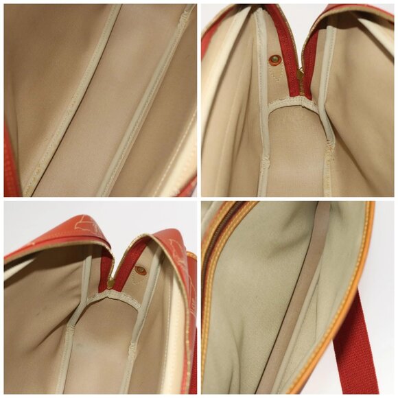 LOUIS VUITTON LOUIS VUITTON Cup Calvi Bag Red Aboganie M80028 LV Auth 125072 - Picture 15 of 16